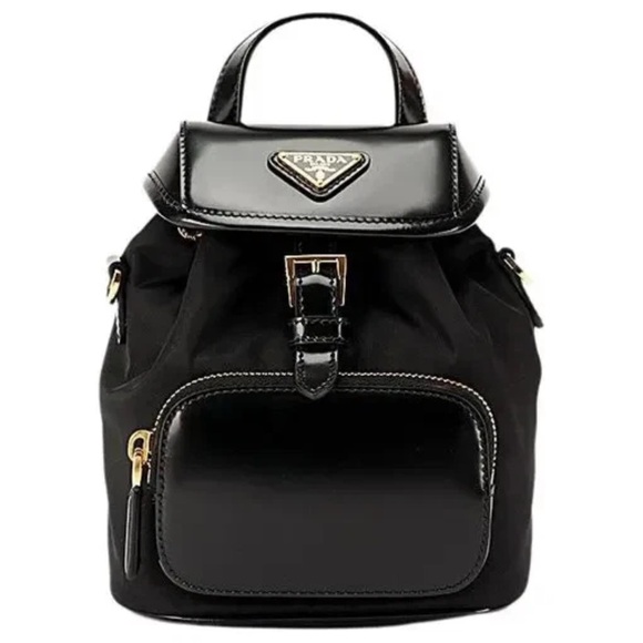 Prada Black Backpack Sleek Leather Design - Picture 1 of 1